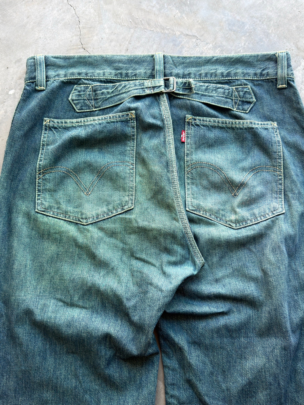 made in Europe buckle back denim
