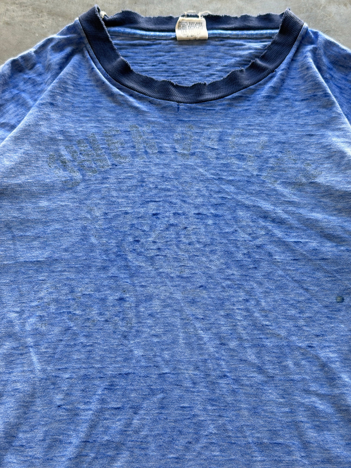 70s thrasher blue ringer tee