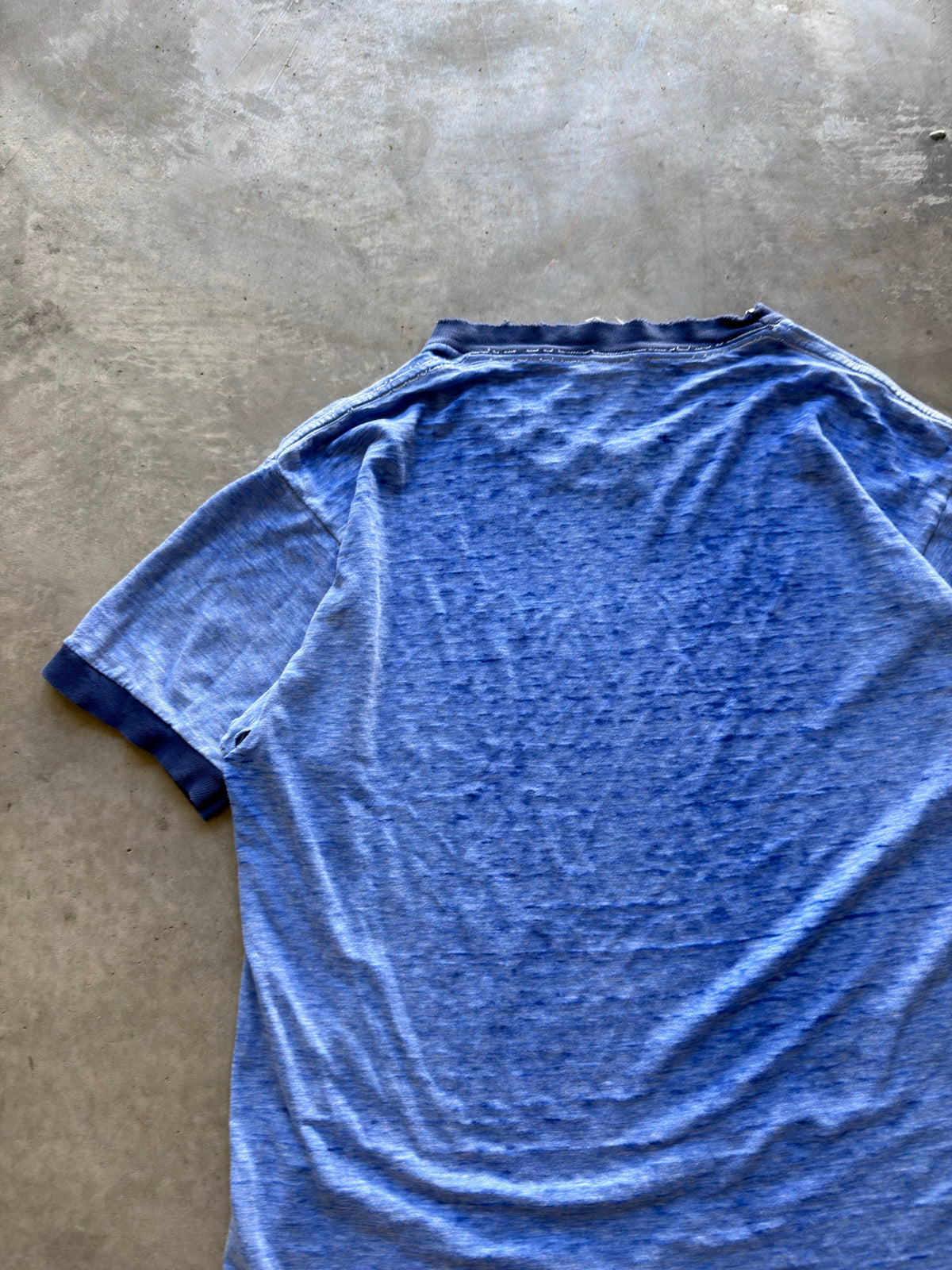 70s thrasher blue ringer tee