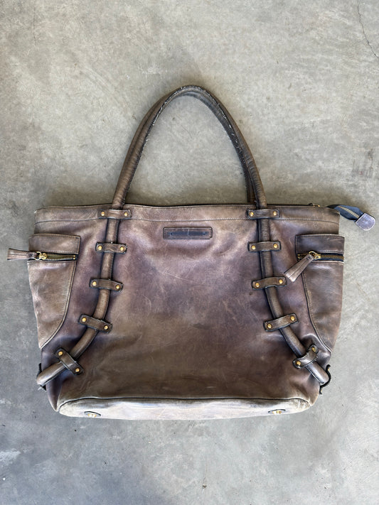 vintage leather rivet bag