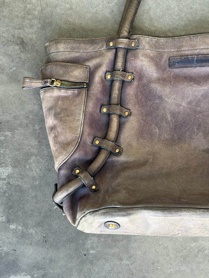 vintage leather rivet bag