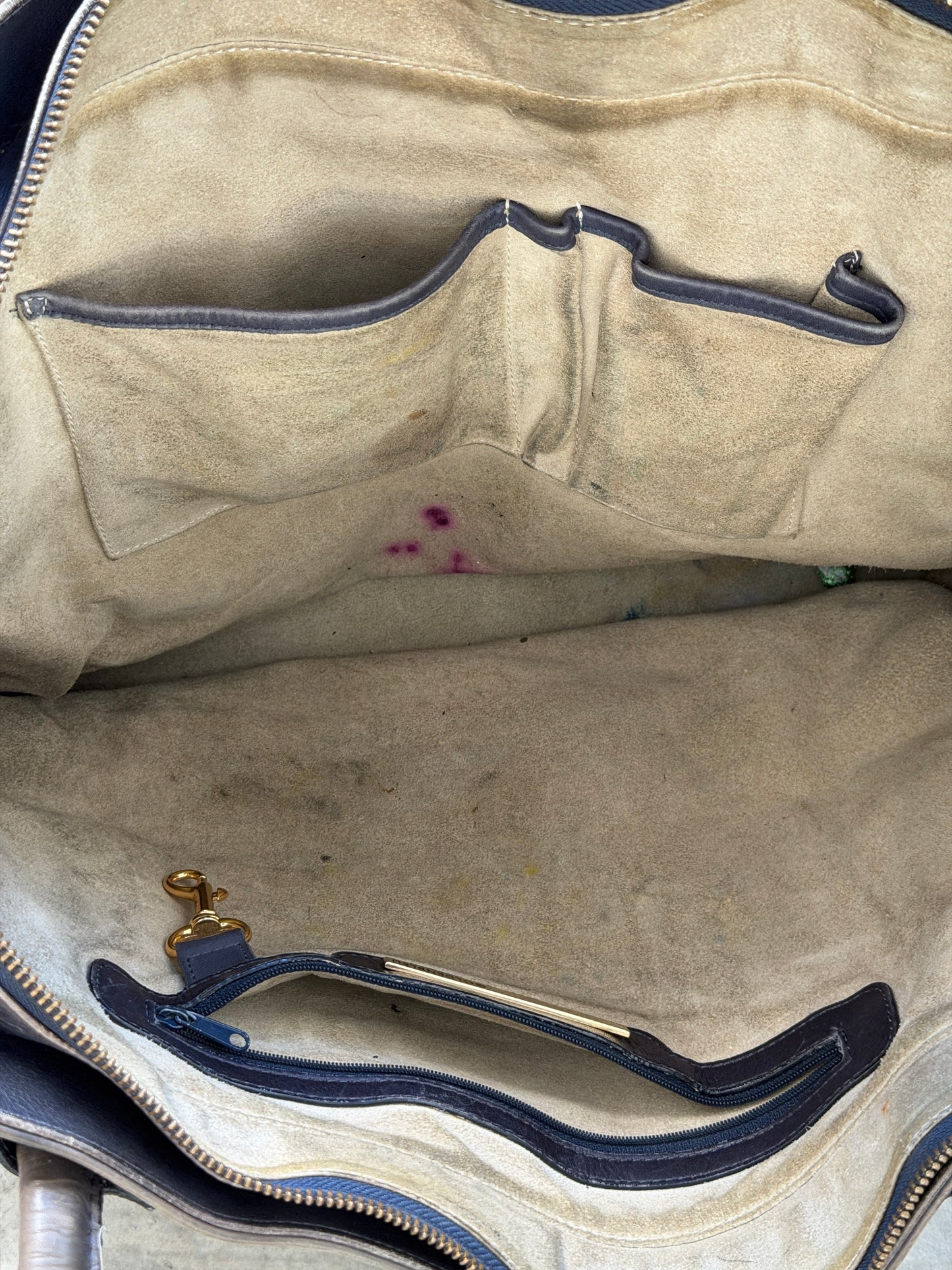 vintage leather rivet bag