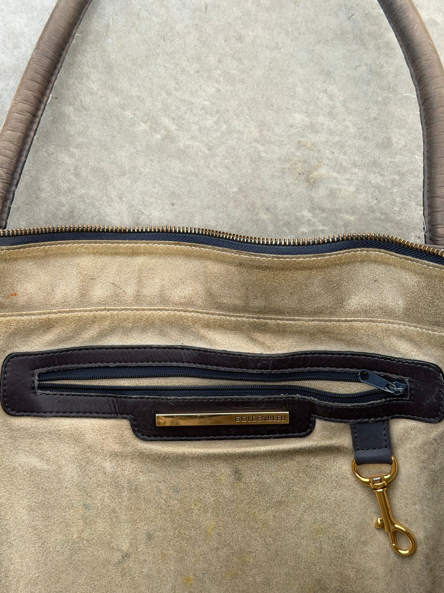 vintage leather rivet bag