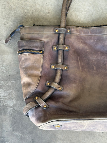 vintage leather rivet bag