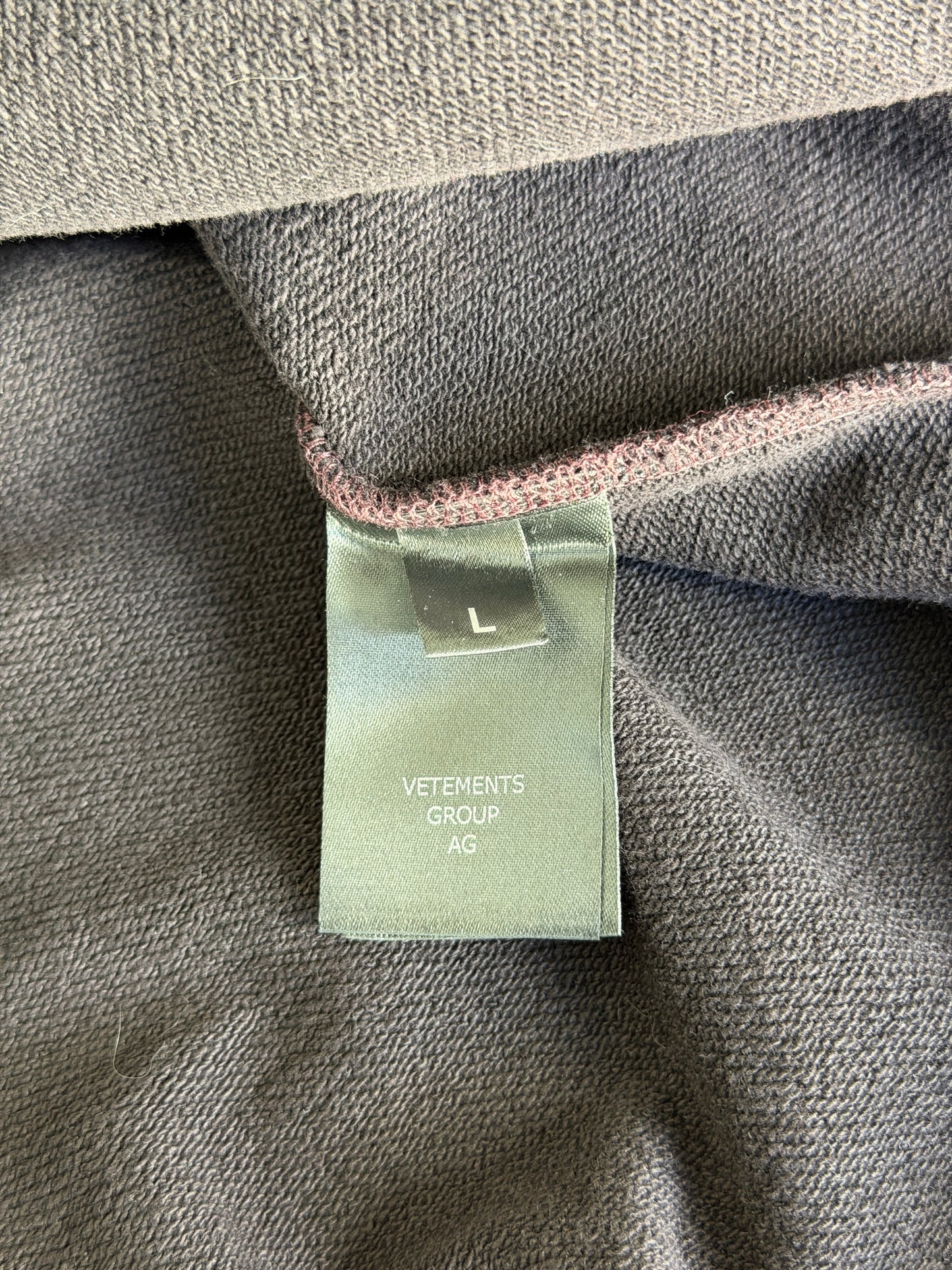 Vetements x cradle of filth split zip up hoodie