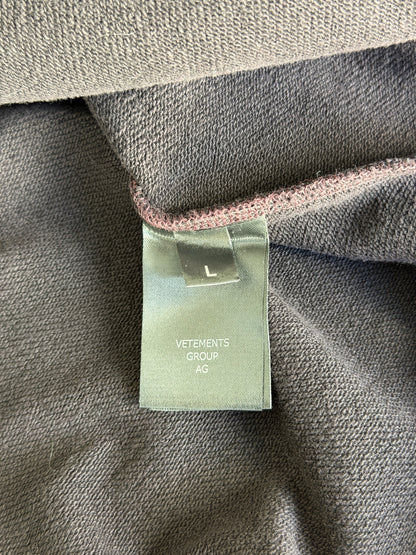 Vetements x cradle of filth split zip up hoodie