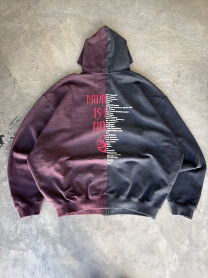 Vetements x cradle of filth split zip up hoodie