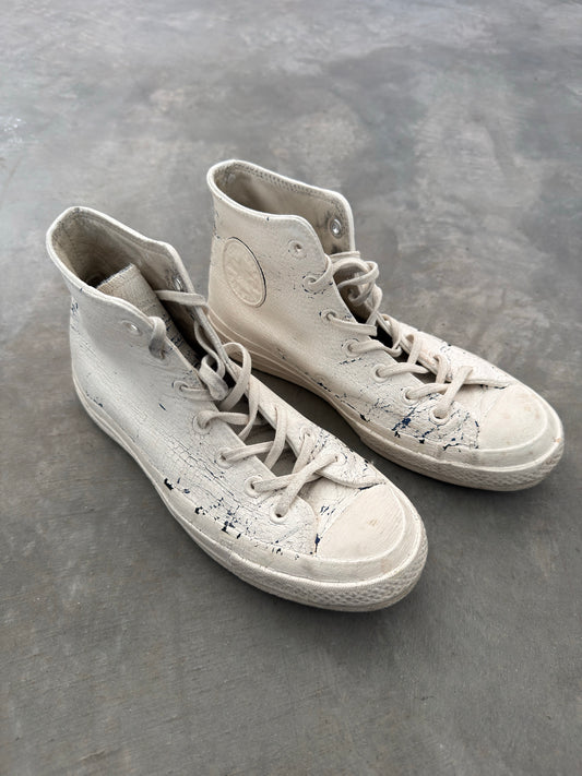 Maison Margiela x converse painted blue