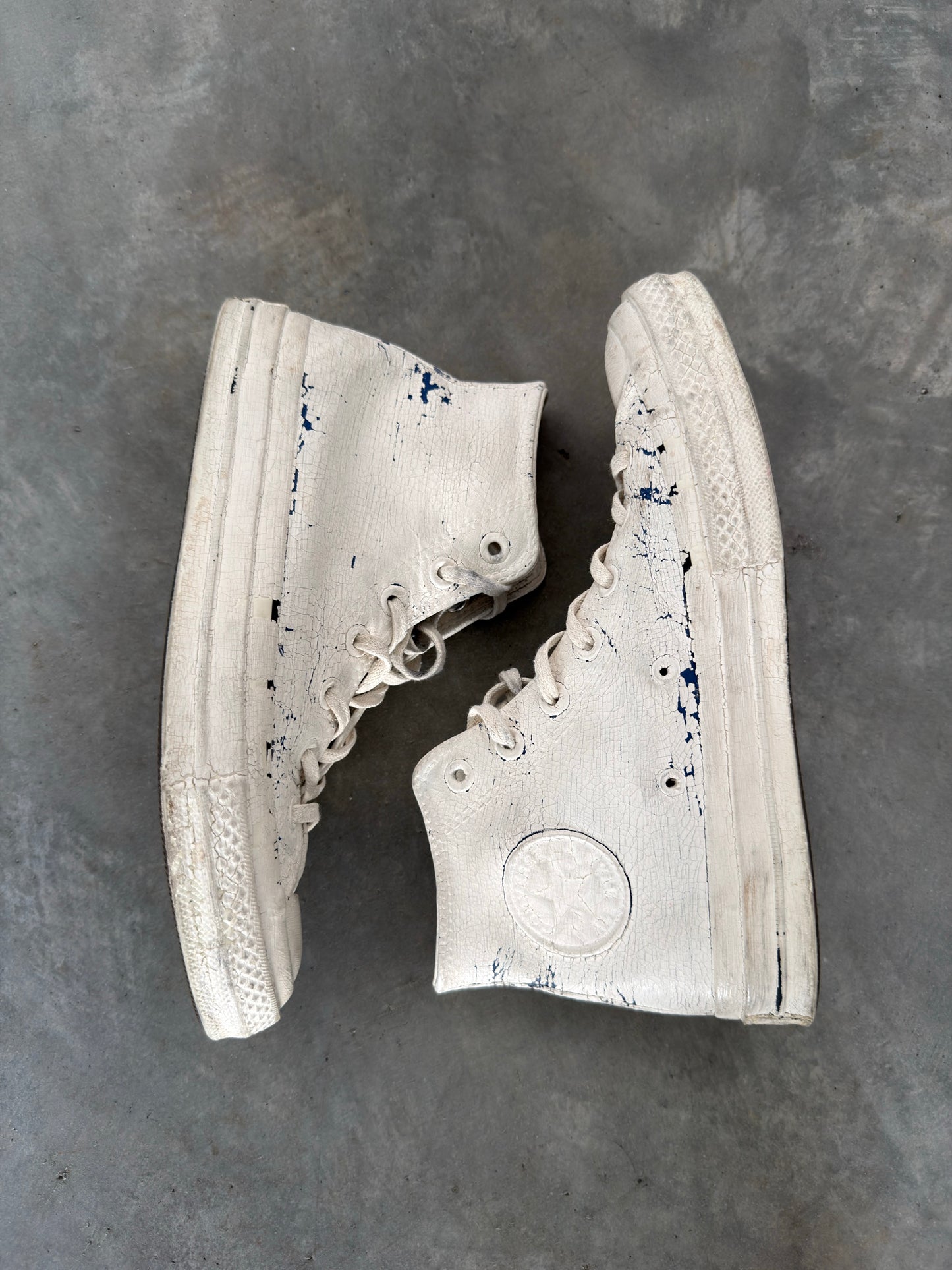 Maison Margiela x converse painted blue