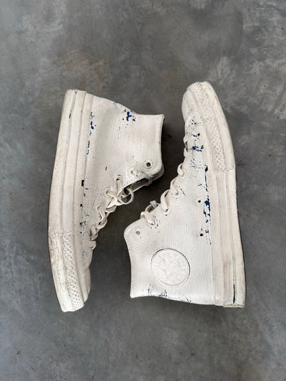 Maison Margiela x converse painted blue