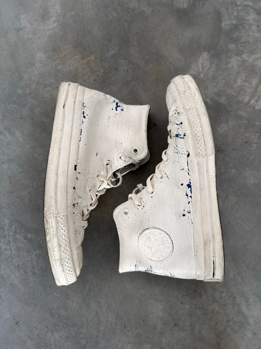 Maison Margiela x converse painted blue