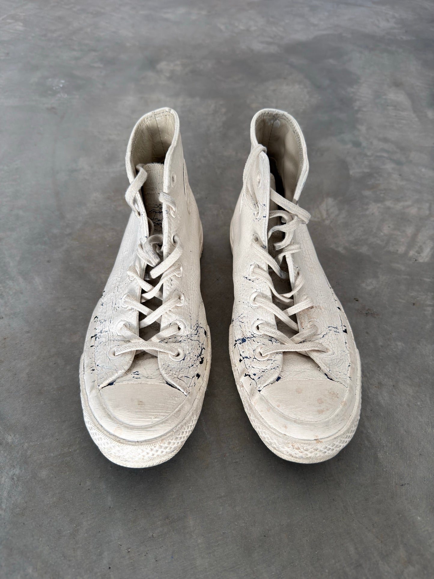 Maison Margiela x converse painted blue