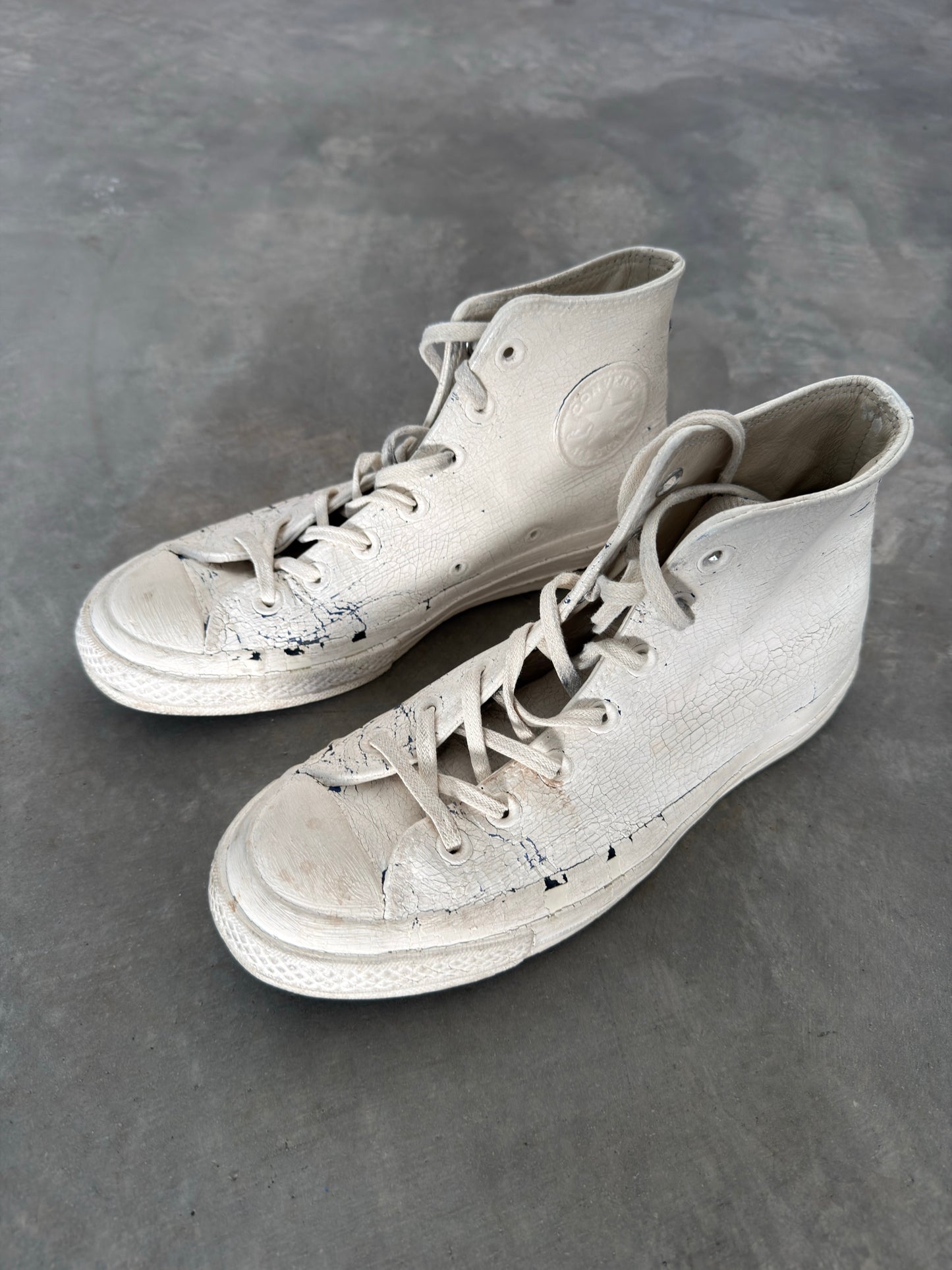 Maison Margiela x converse painted blue