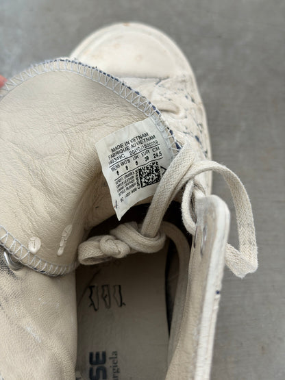 Maison Margiela x converse painted blue