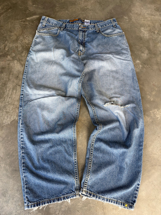 y2k silver tab baggy Levis
