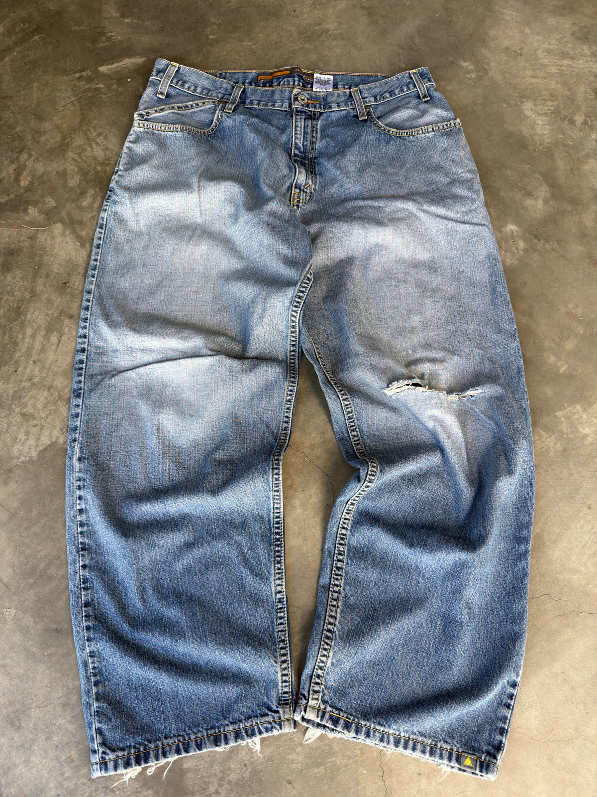 y2k silver tab baggy