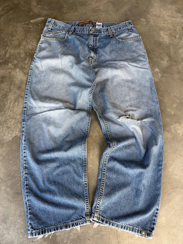y2k silver tab baggy