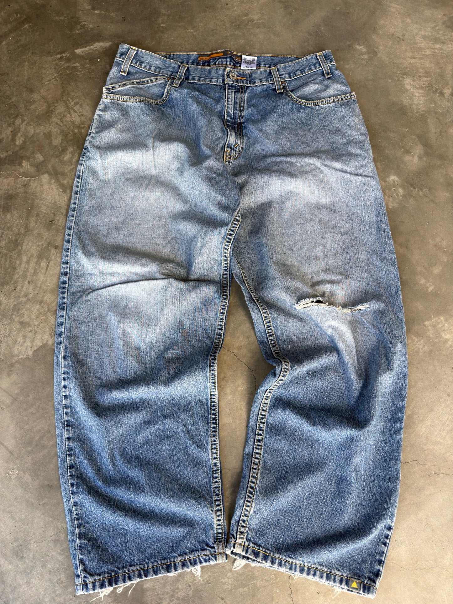 y2k silver tab baggy Levis