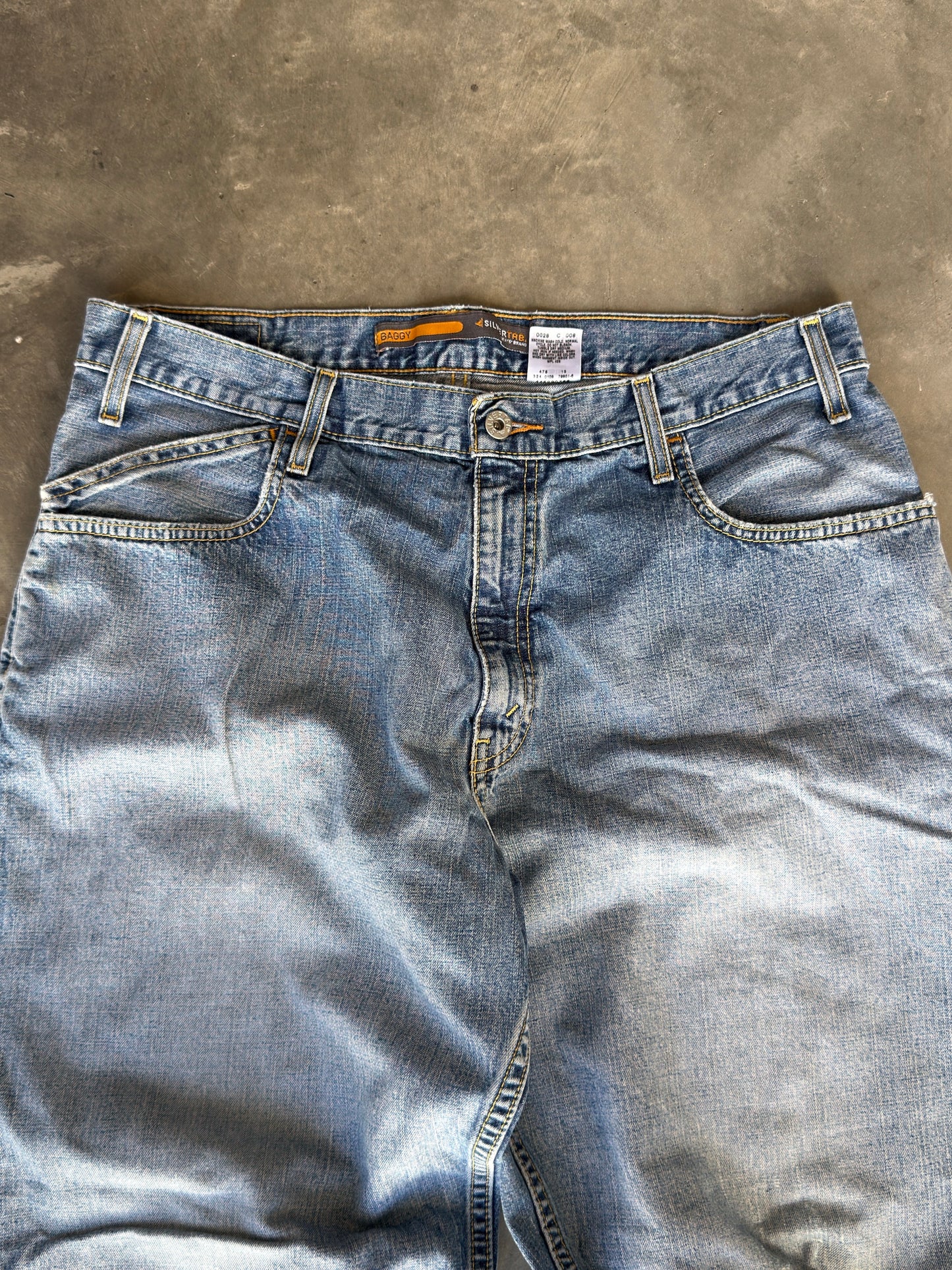 y2k silver tab baggy Levis