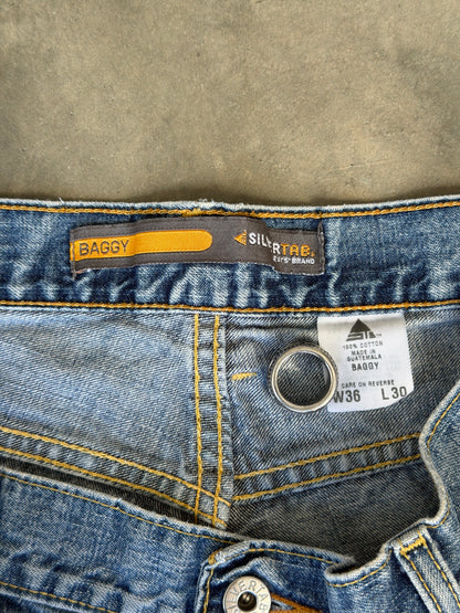 y2k silver tab baggy Levis