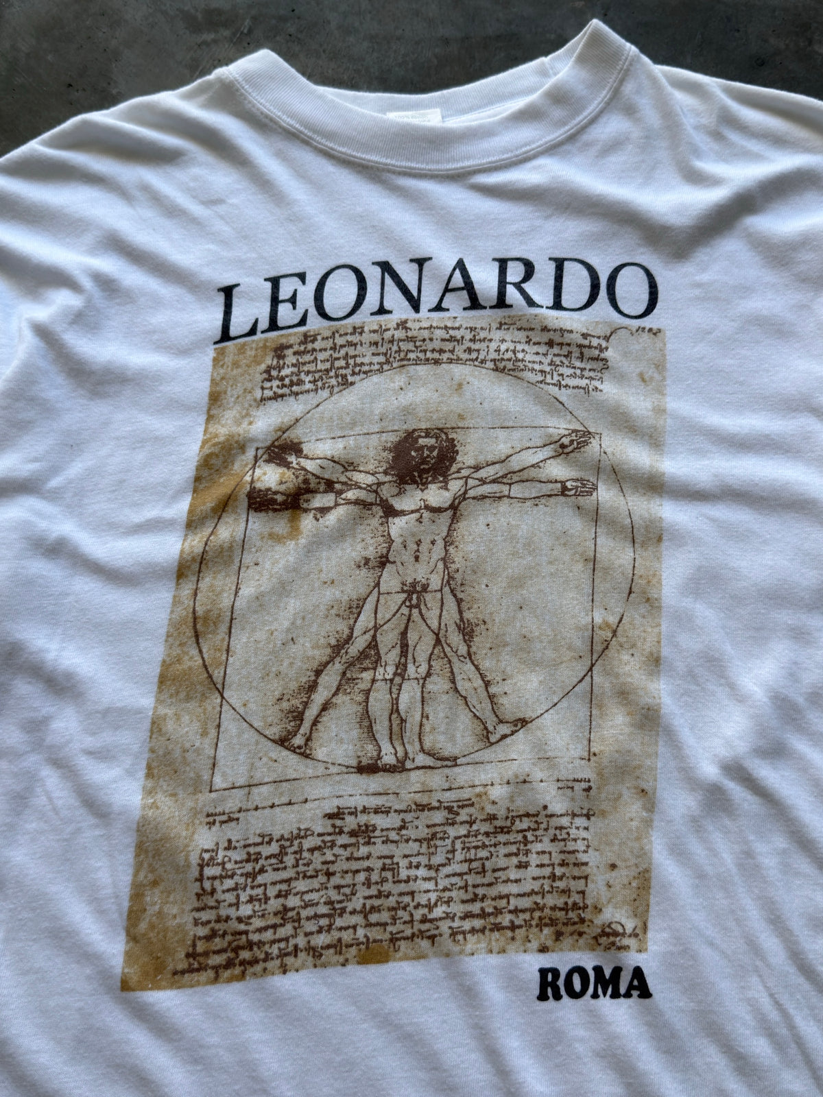 Leonardo Da Vinci "vitruvian man" tee