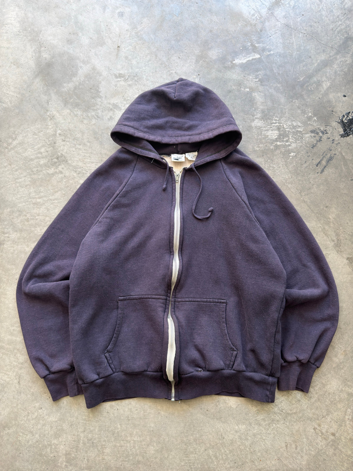 80s thermal lined zip up