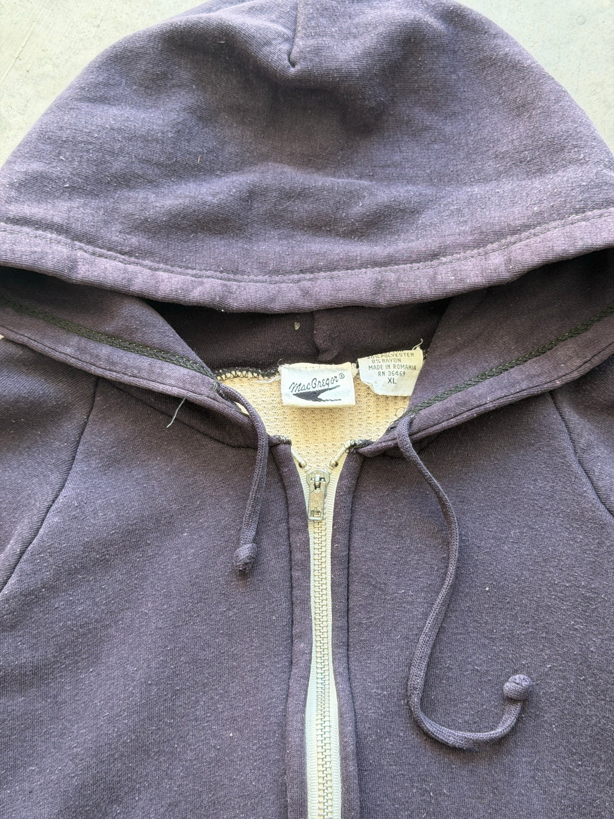 80s thermal lined zip up