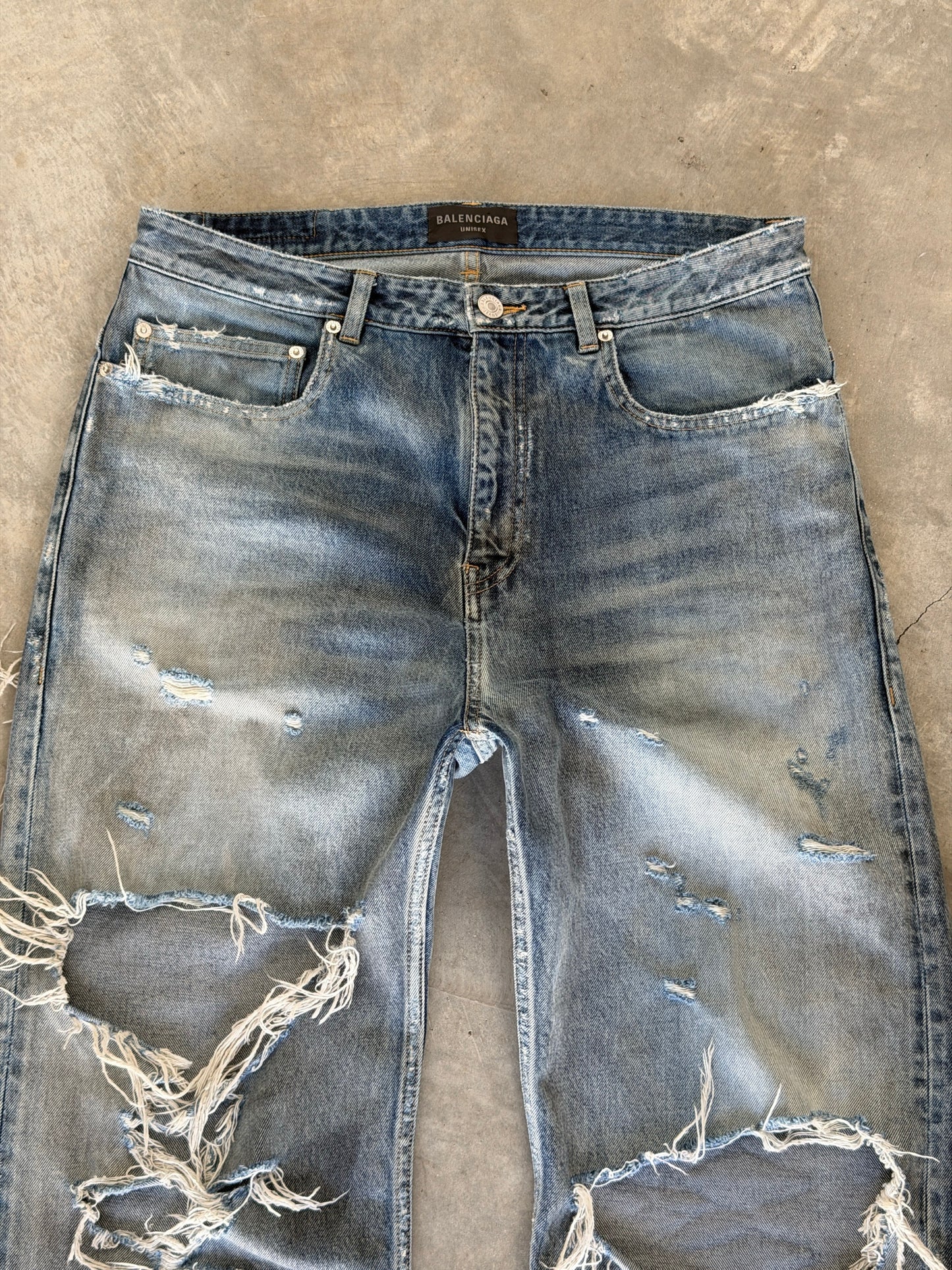 Balenciaga SS23 mudshow denim