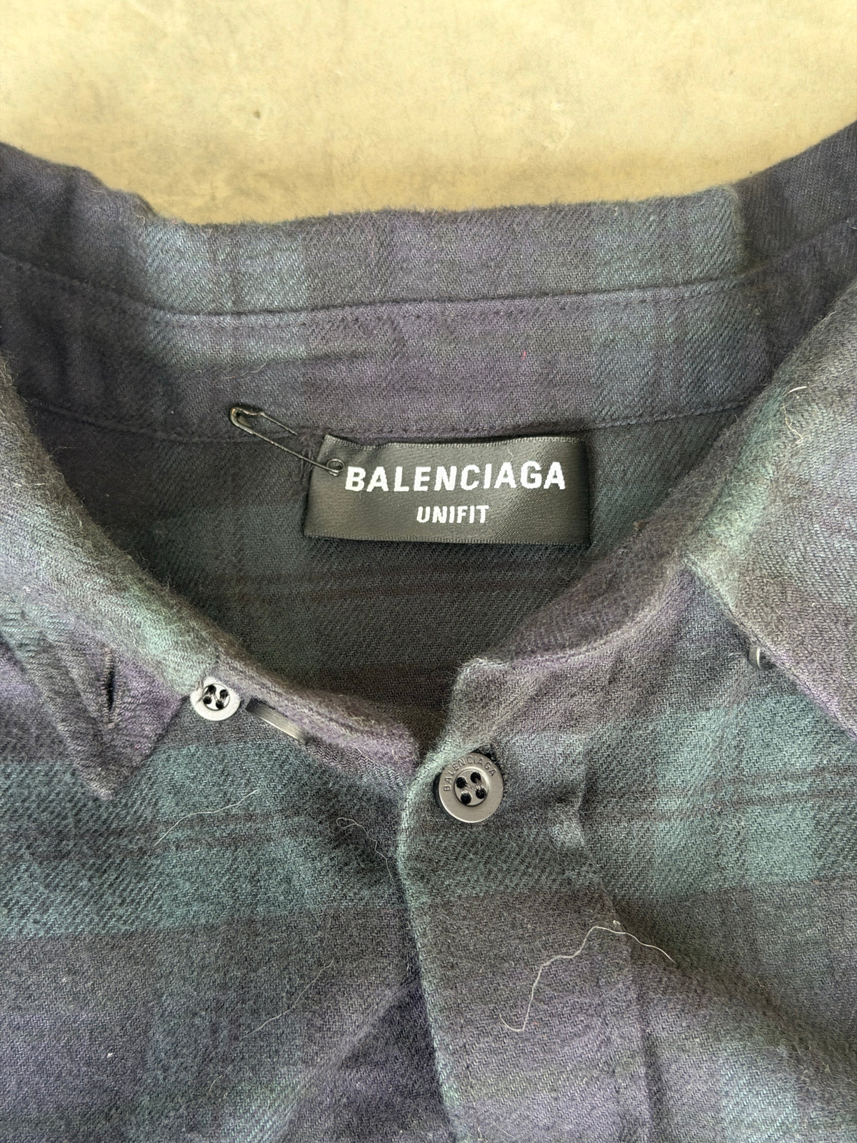 hybrid flannel knit sweater