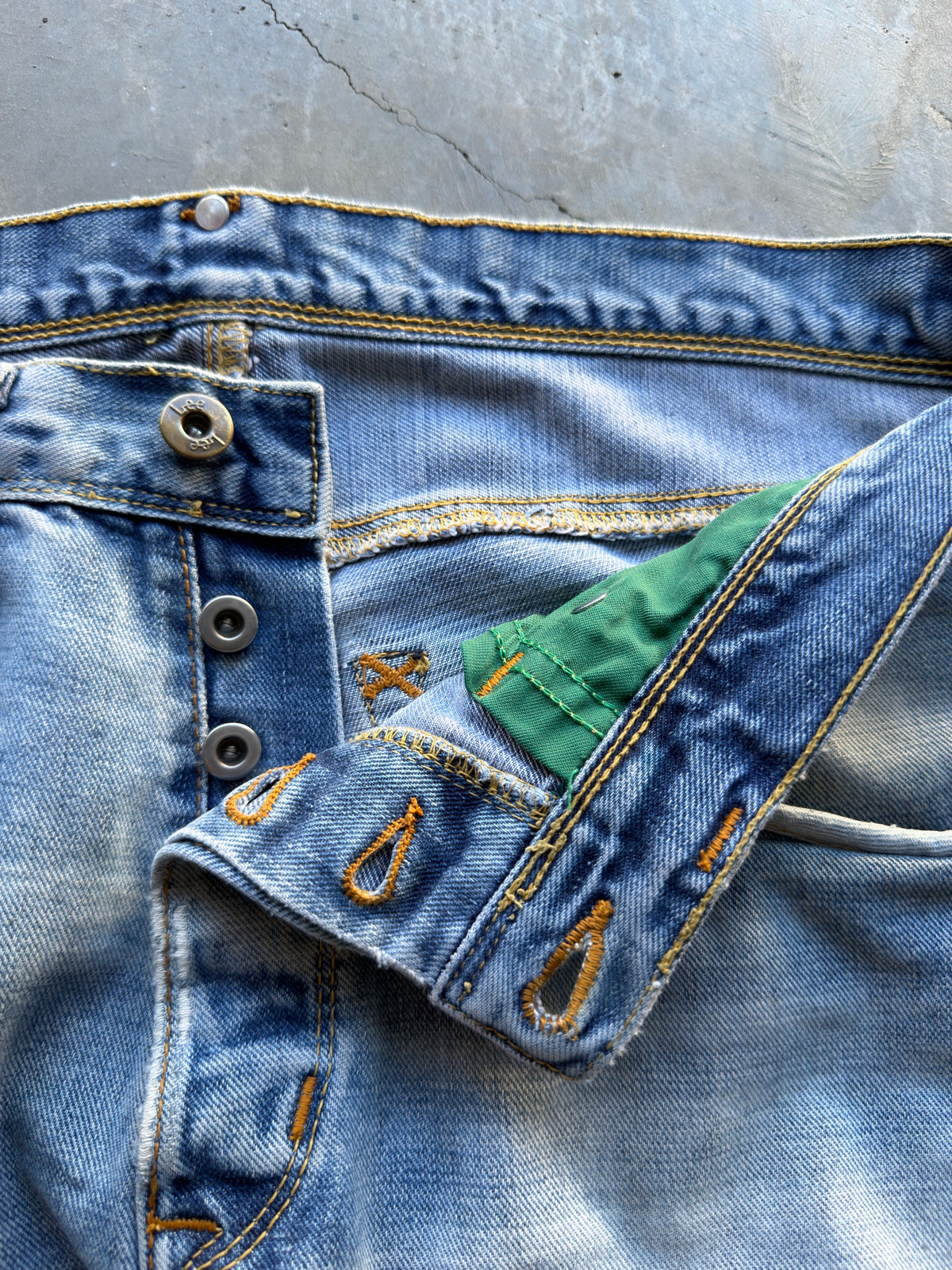 vintage selvedge flare denim