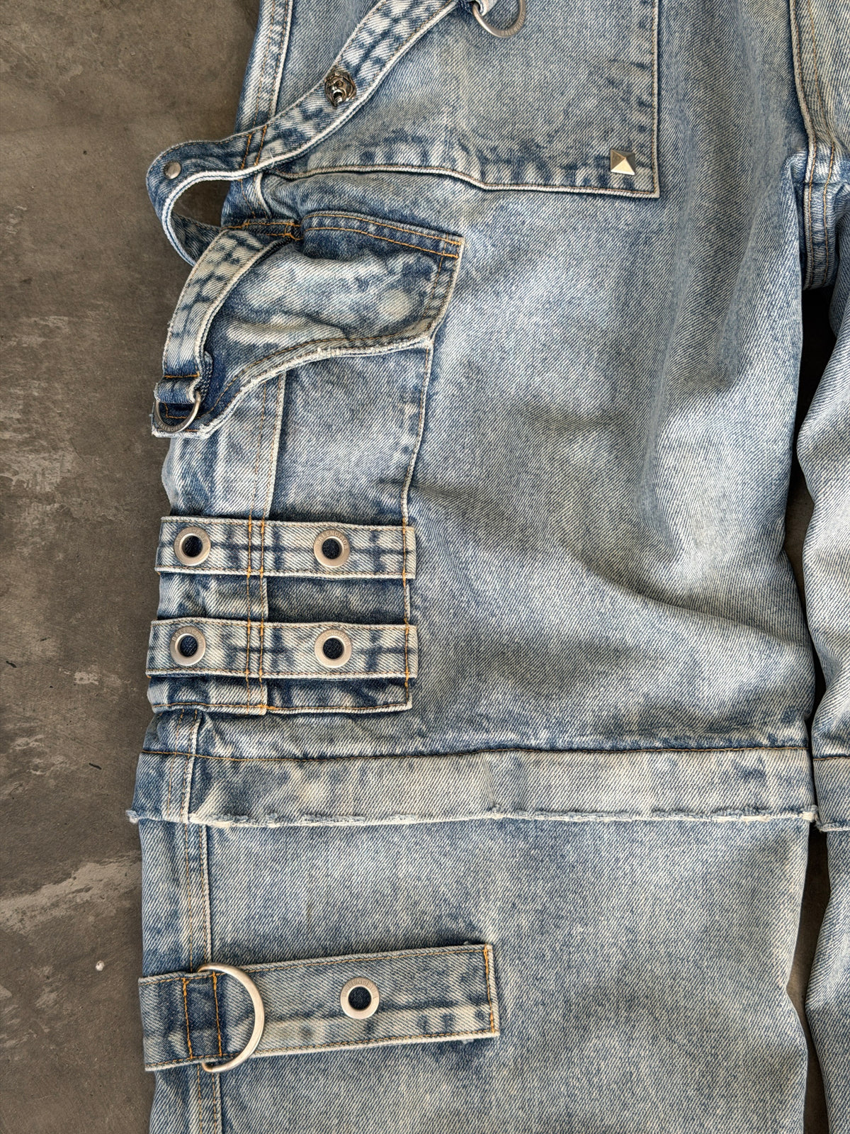 baggy blue raver denim