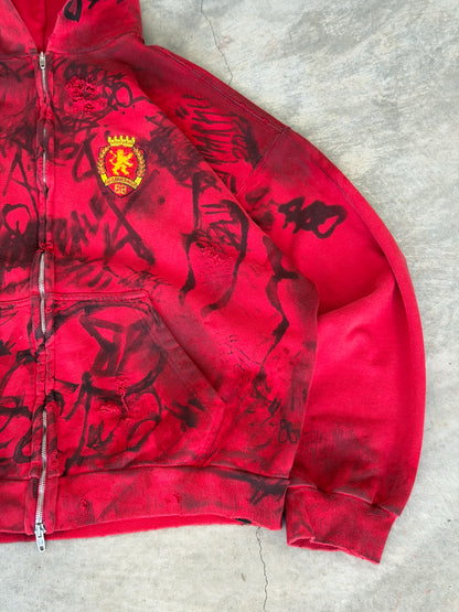 Balenciaga SS23 red skater hoodie