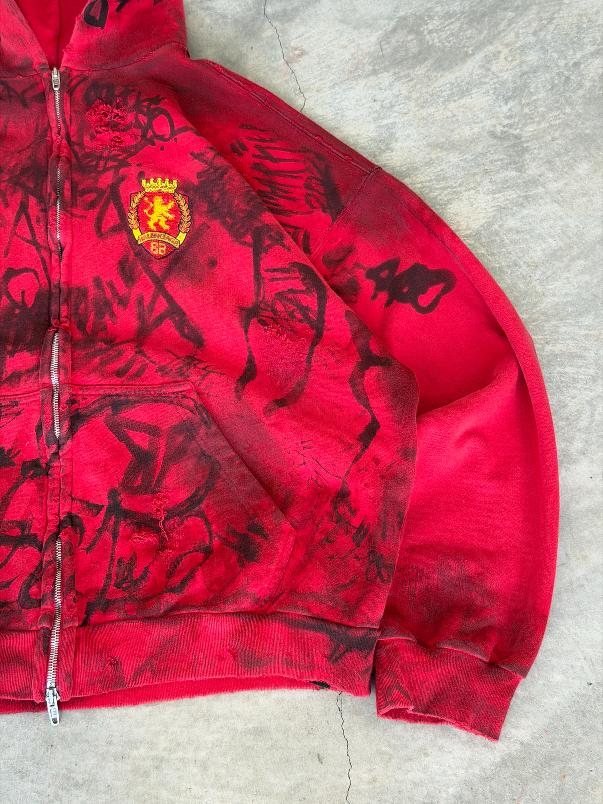 Balenciaga SS23 red skater hoodie