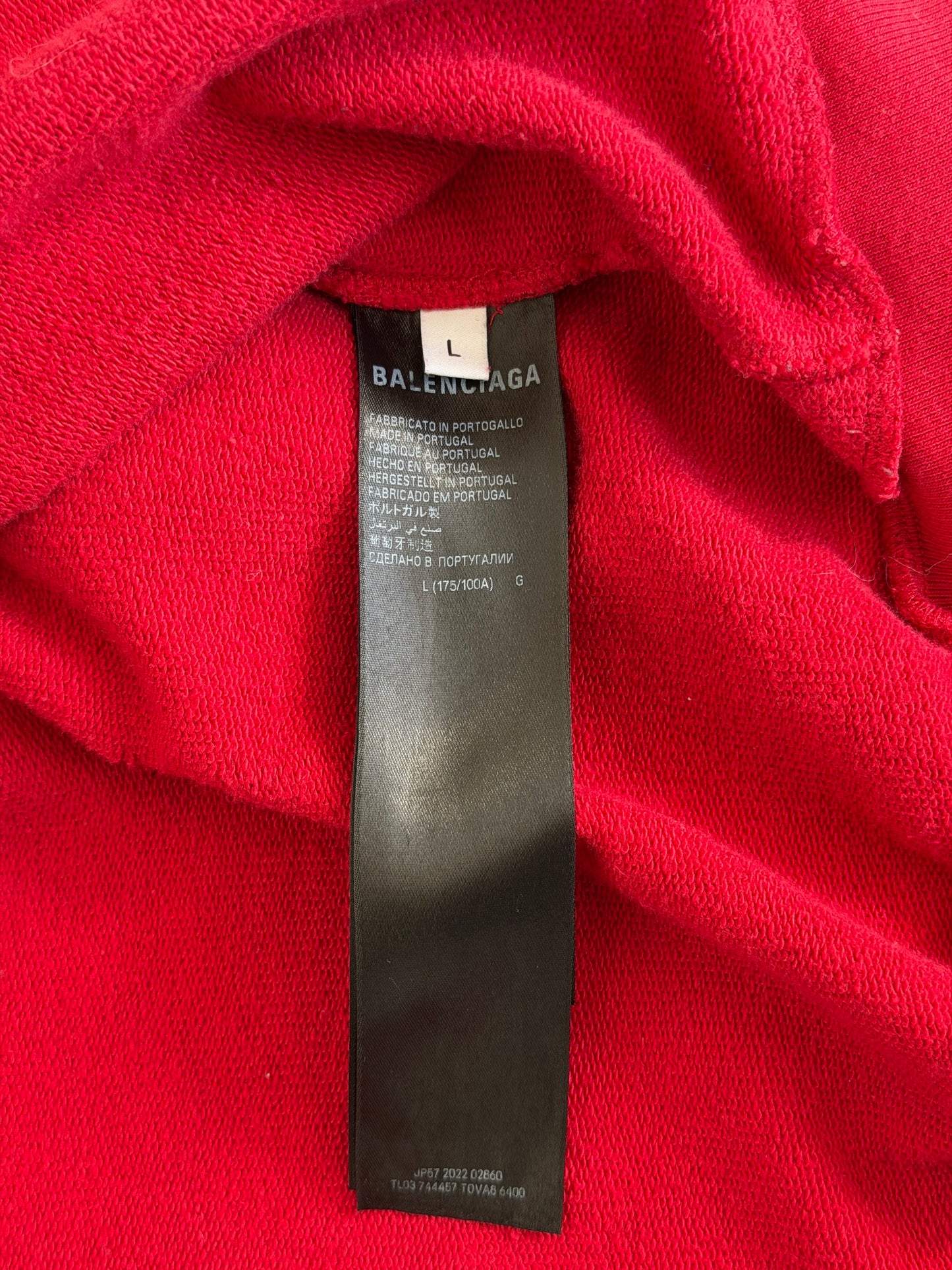 Balenciaga SS23 red skater hoodie