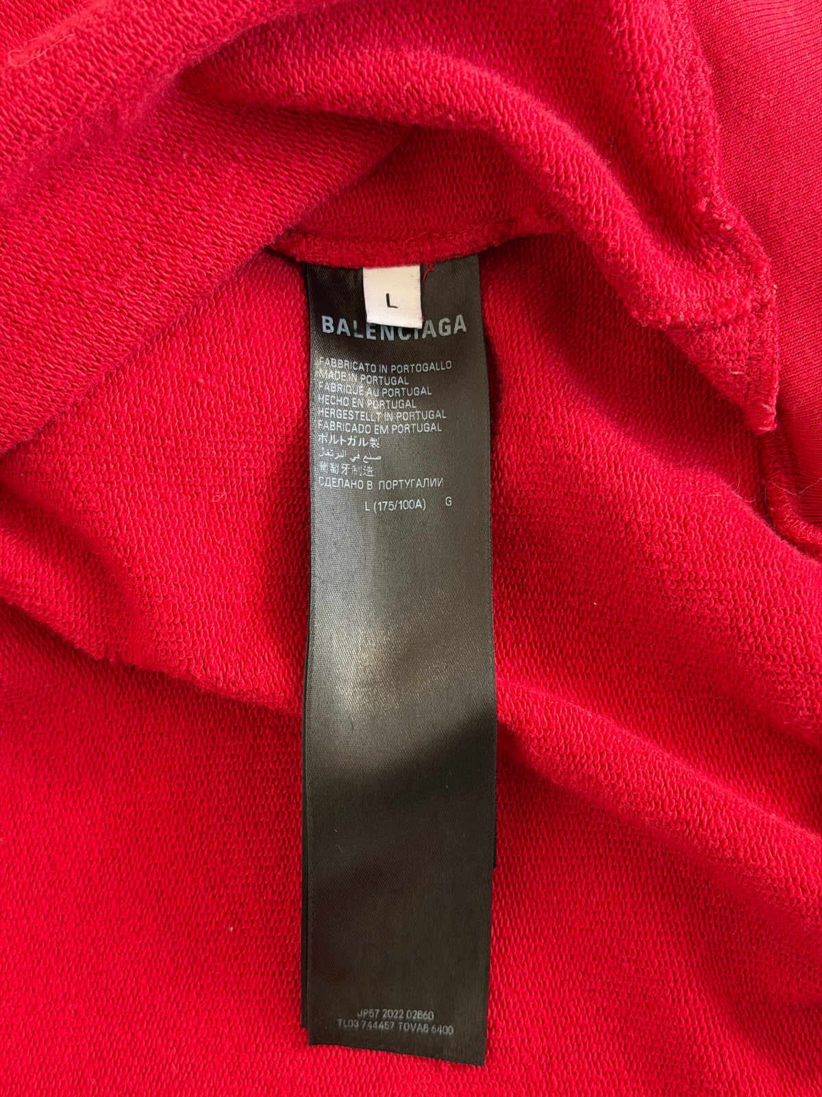 Balenciaga SS23 red skater hoodie