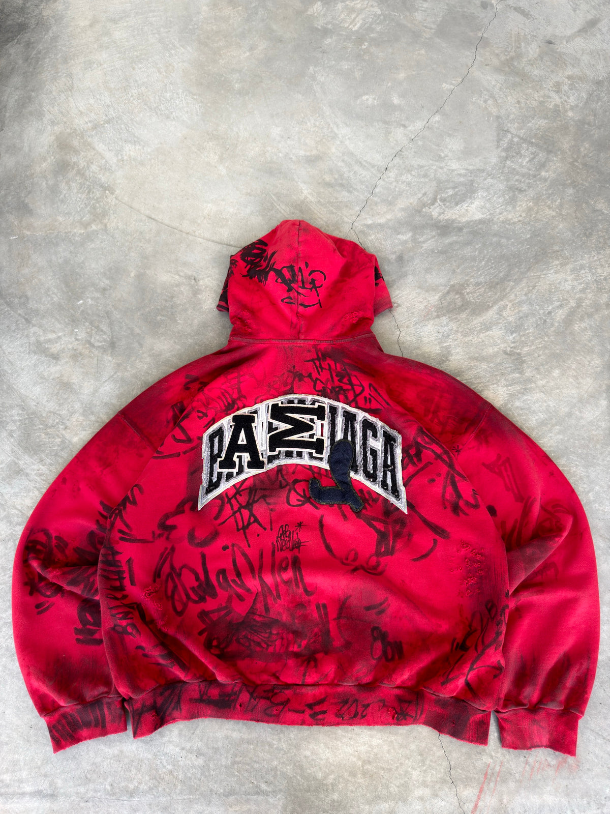 Balenciaga SS23 red skater hoodie