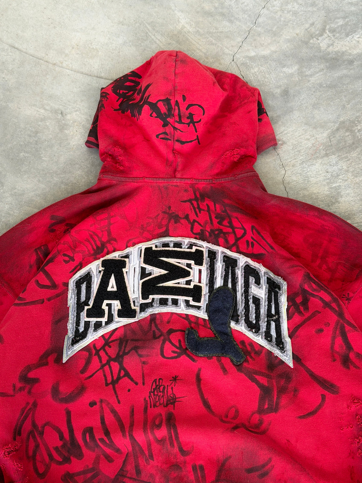 Balenciaga SS23 red skater hoodie