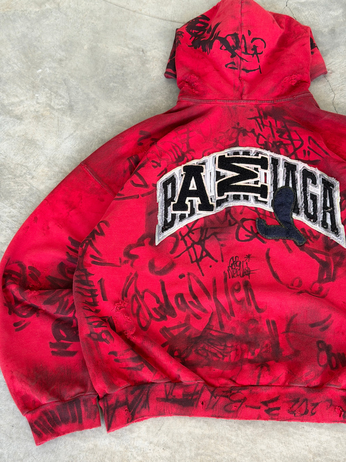 Balenciaga SS23 red skater hoodie