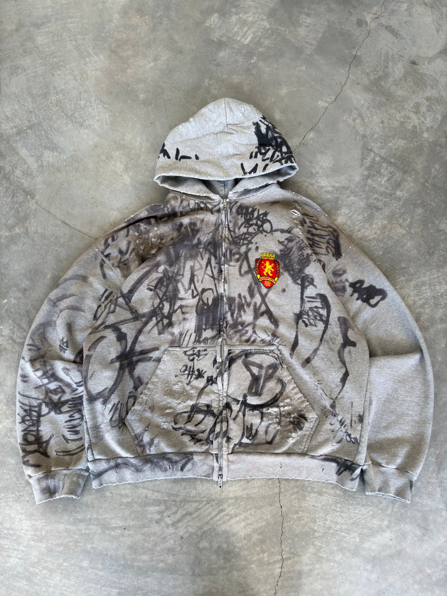 Balenciaga SS23 grey skater hoodie
