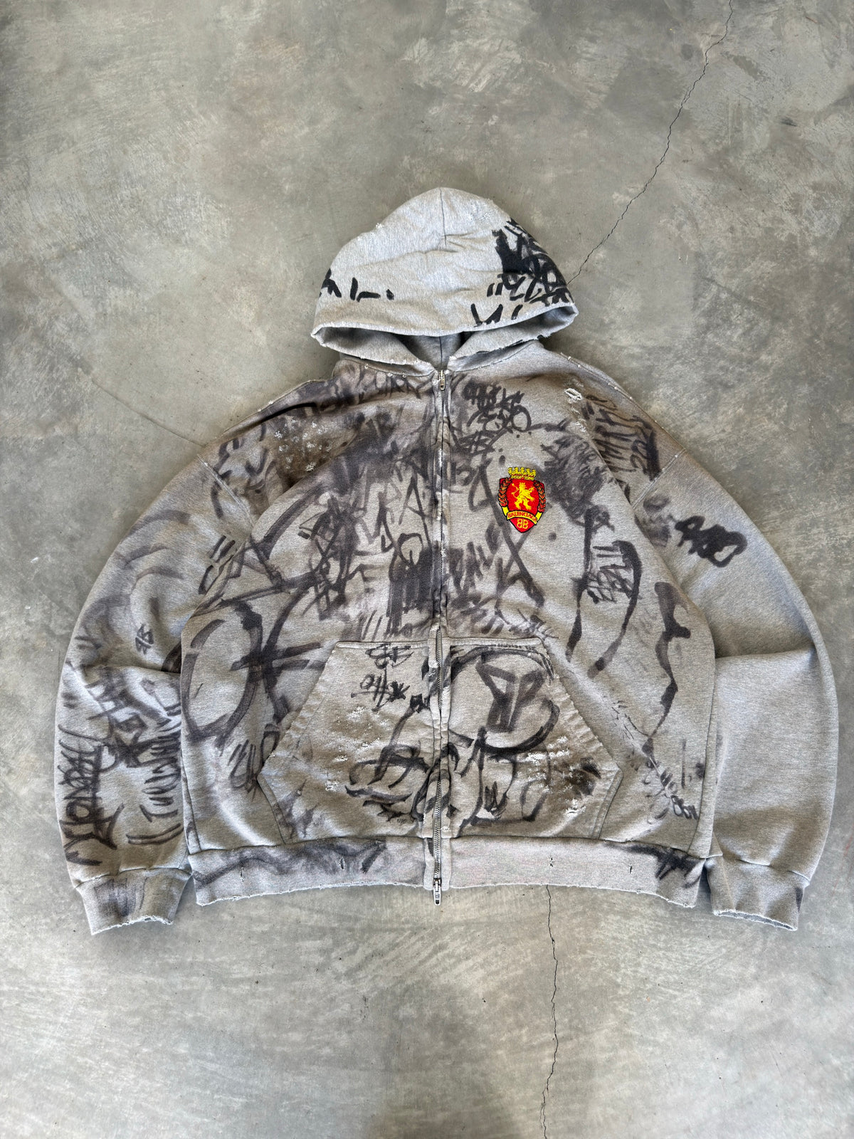 Balenciaga SS23 grey skater hoodie