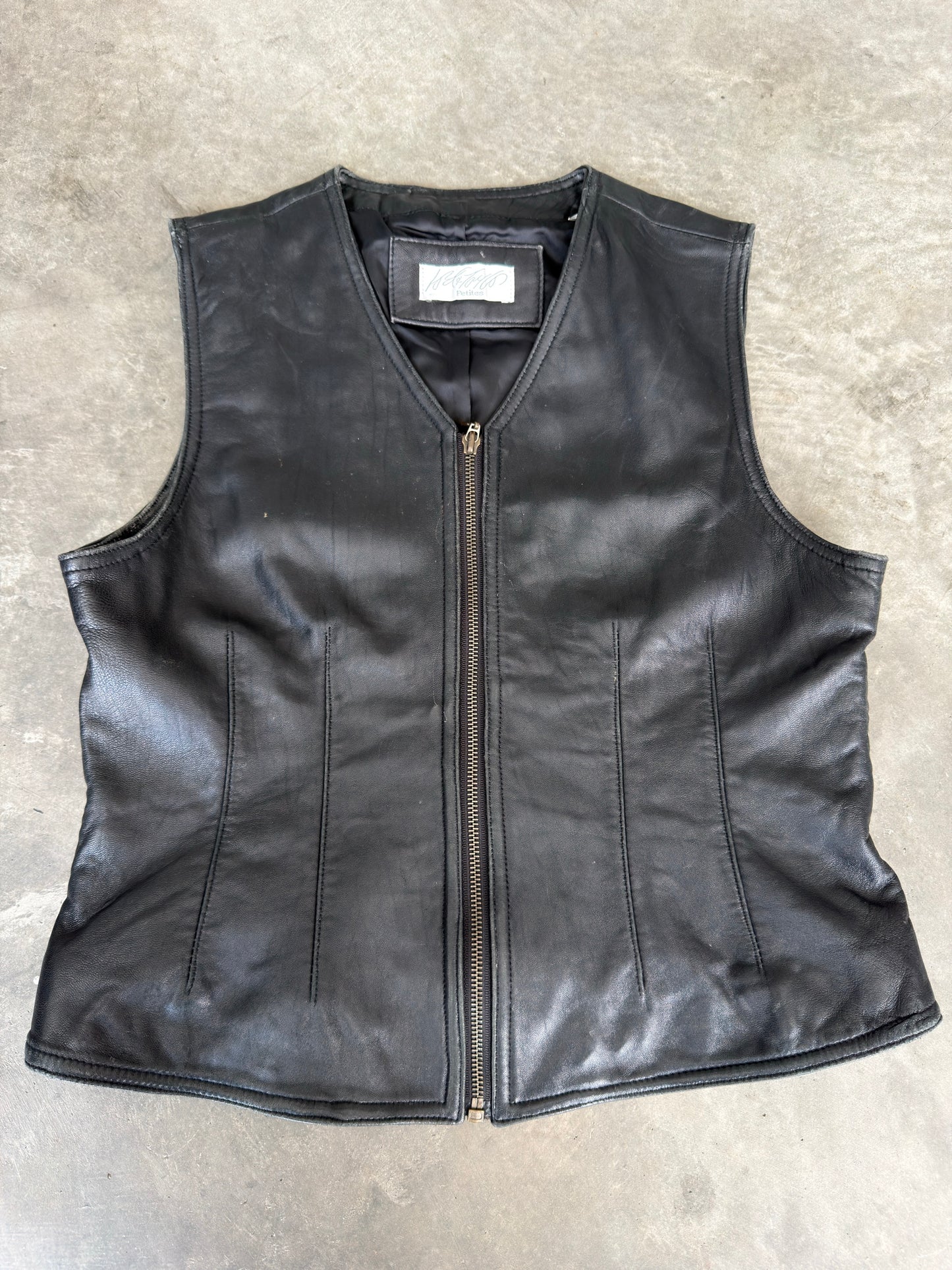 vintage leather sluty vest