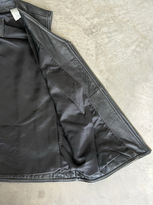 vintage leather sluty vest