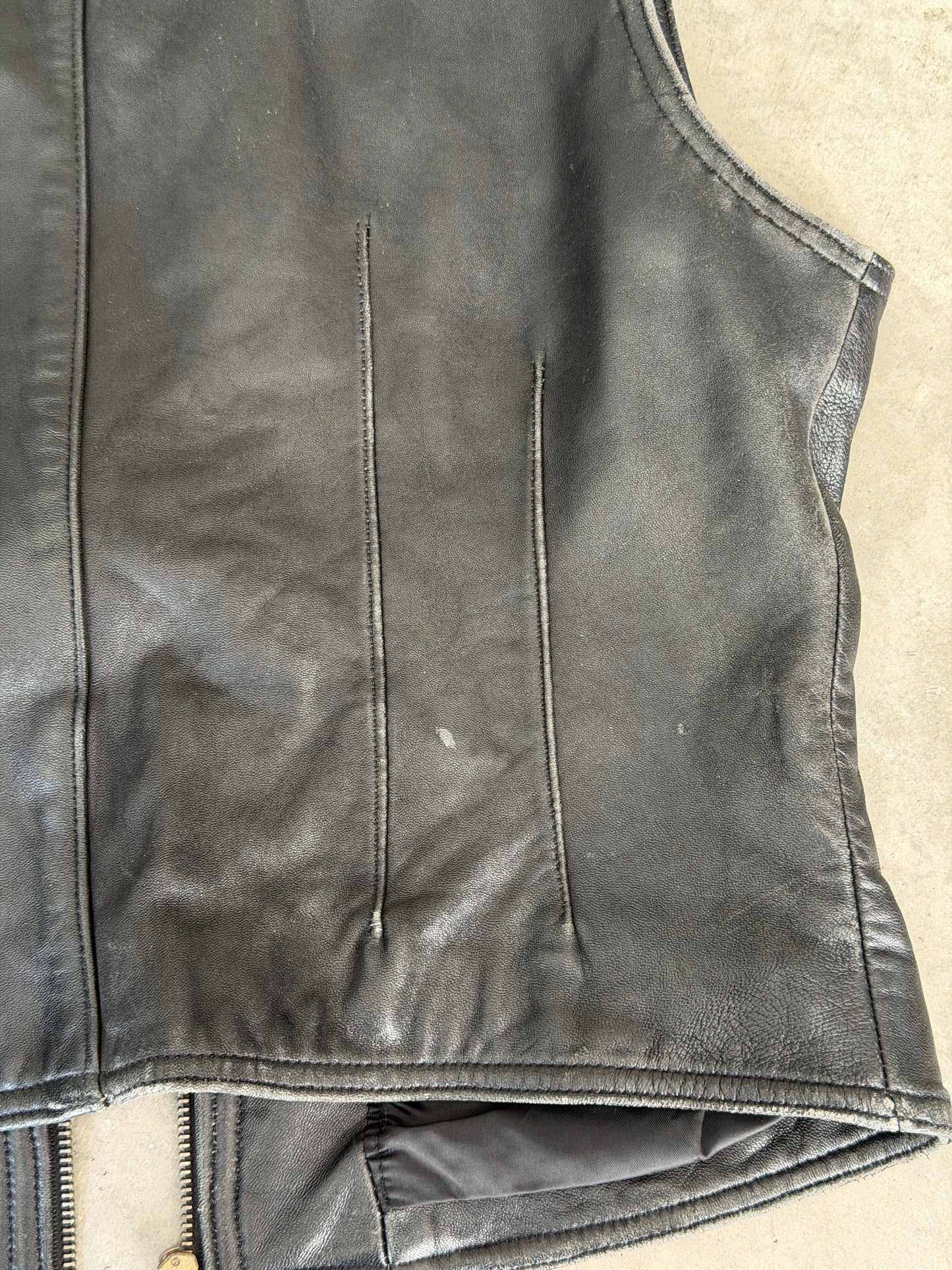vintage leather sluty vest