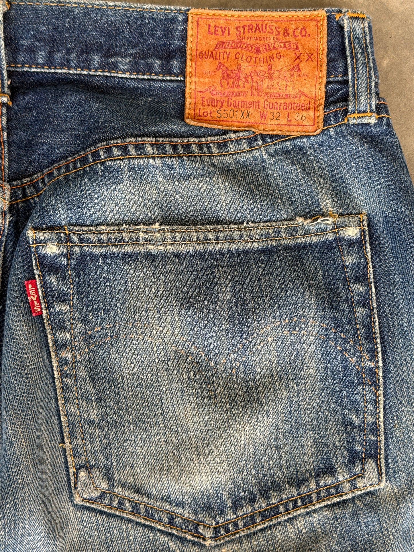 2000 (LVC) levis vintage clothing selvedge 501xx denim