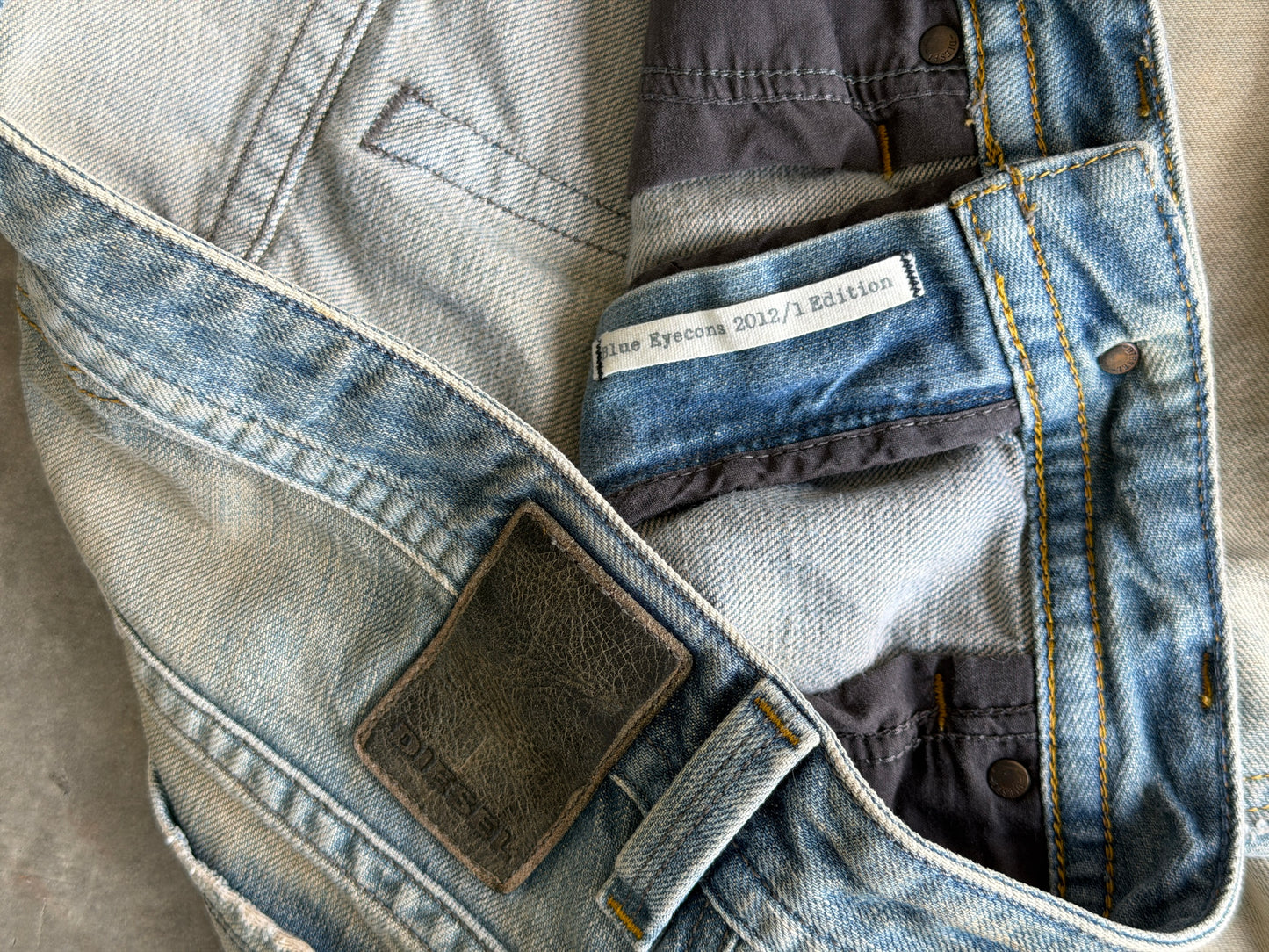 vintage sand wash diesel jeans