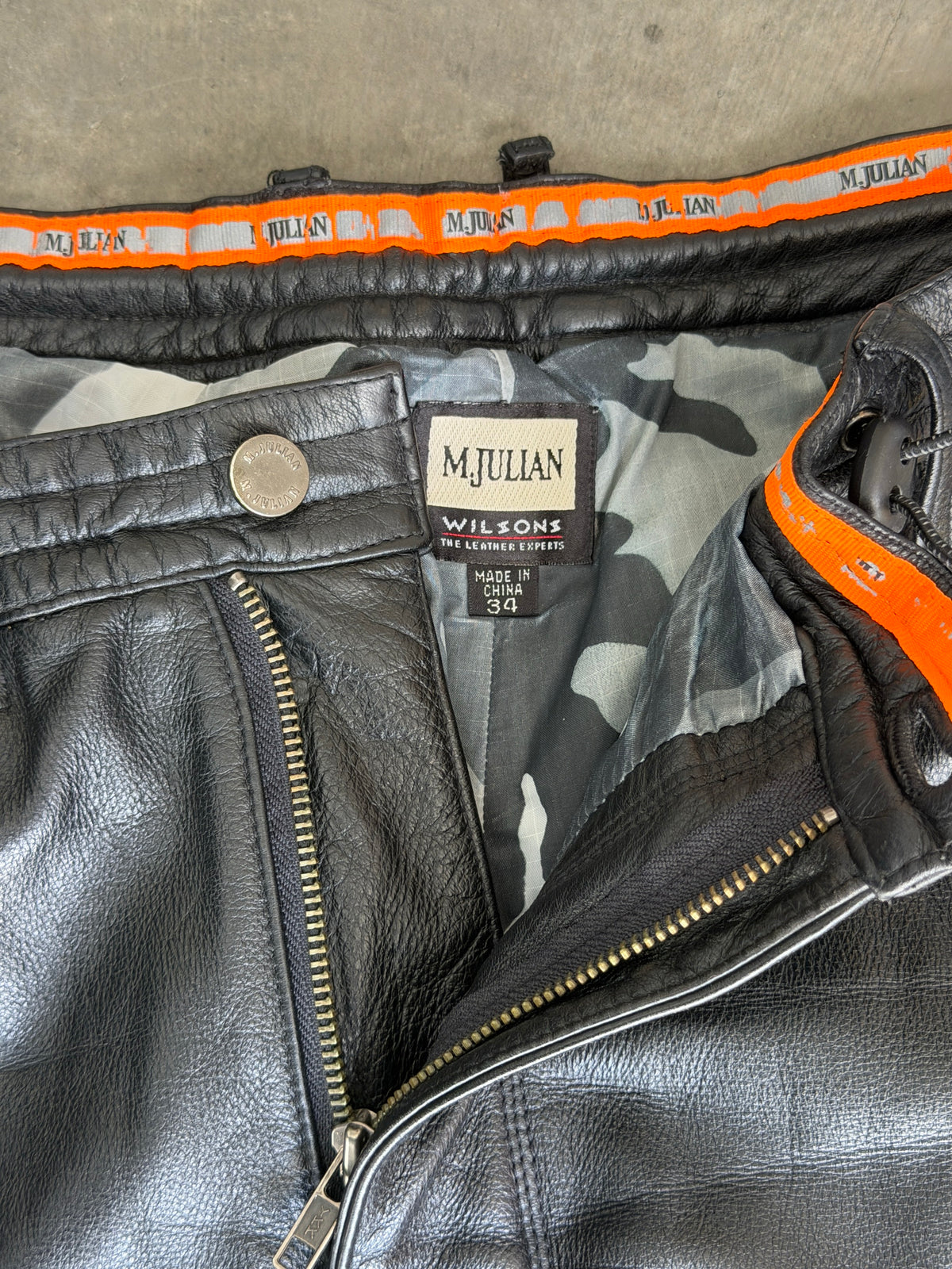 Wilsons M. Julian cargo leather pant